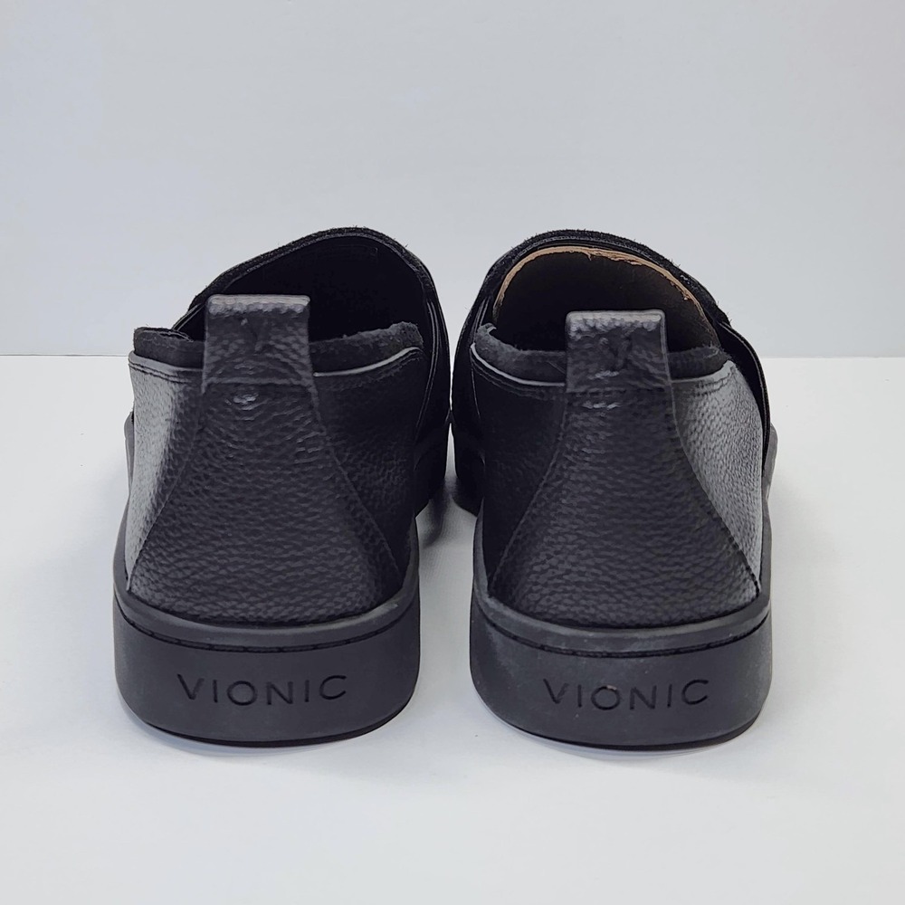 Vionic Cambria Shoes Womens Size 8.5 Black Leather Comfort Slip On Casual - Picture 6 of 14